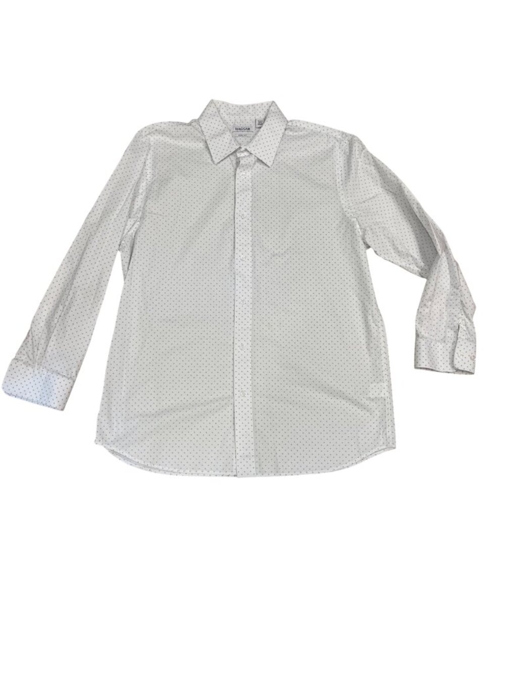Haggar Slim Fit Dress Shirt Men's Size 17-17.5 Cotton Button Down Long‎ Sleeves